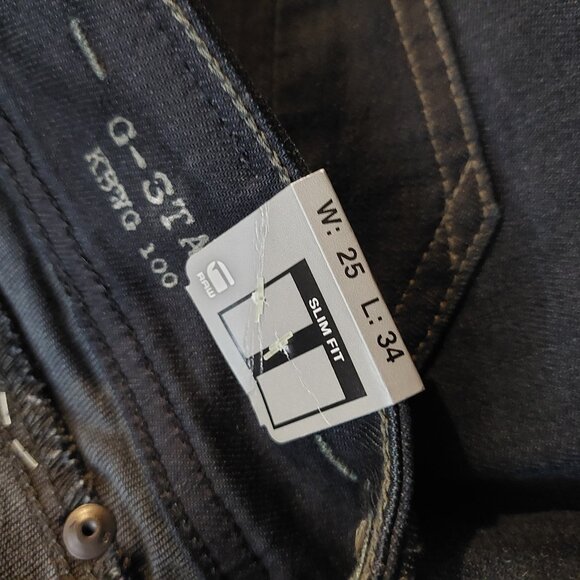 Retro Vintage G-Star Raw Lynn Skinny Comfort Comet Denim Jeans Pants Sz 25 NWT - Picture 14 of 14